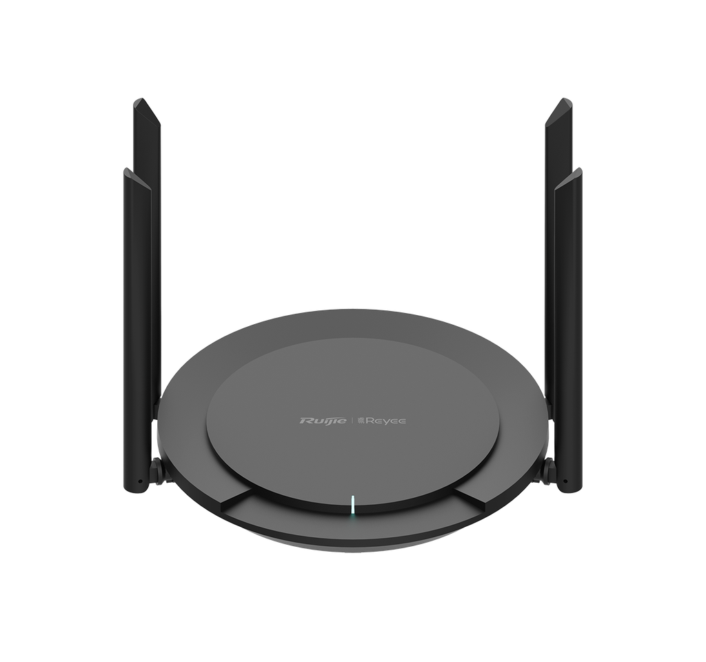 RUIJIE Router Home RG-EW300-PRO con 1 Puerto WAN y 3 Puertos LAN fast ethernet, 4 antenas de 5 dBi, MIMO 2X2, WIFI4